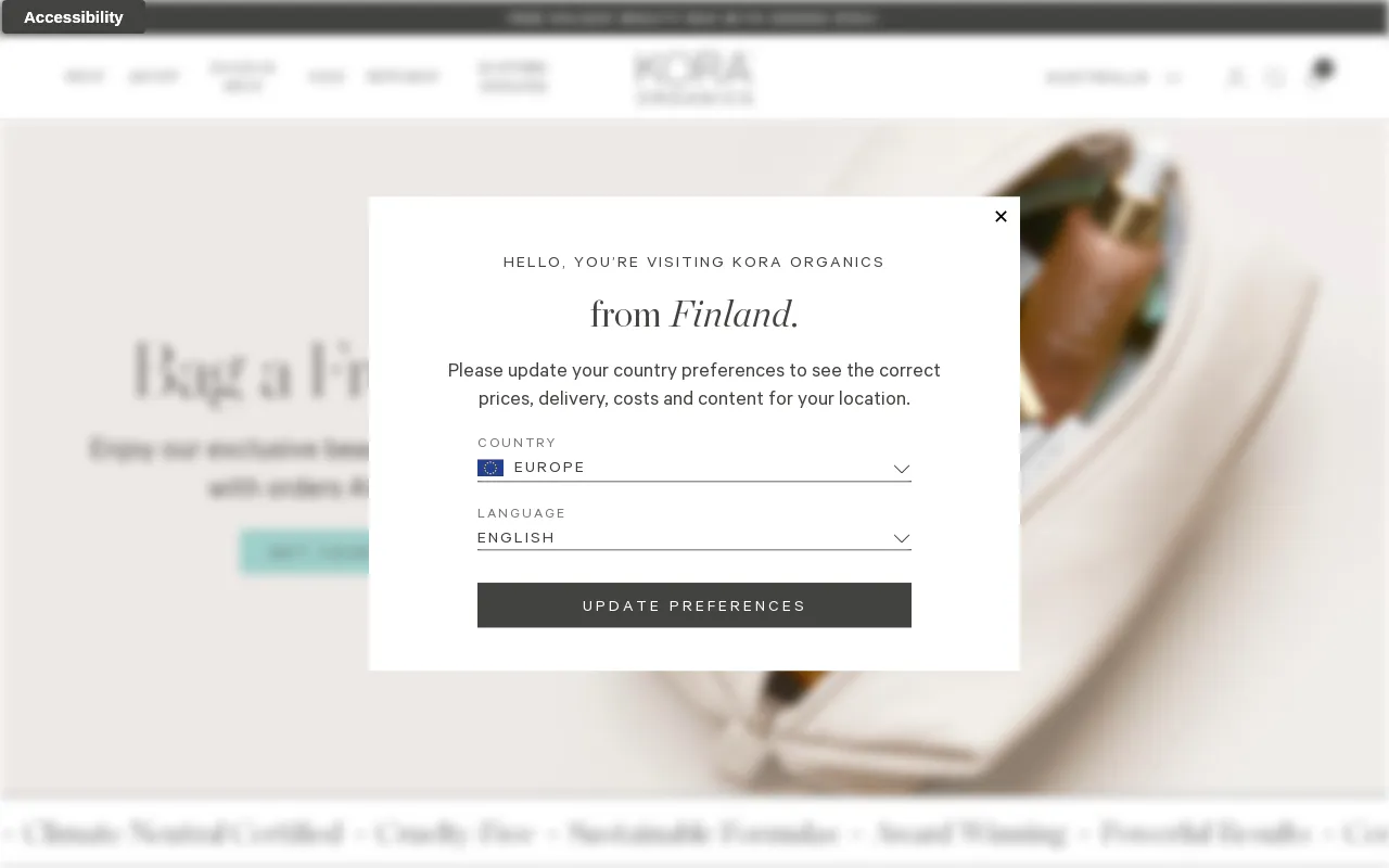 KORA Organics screenshot