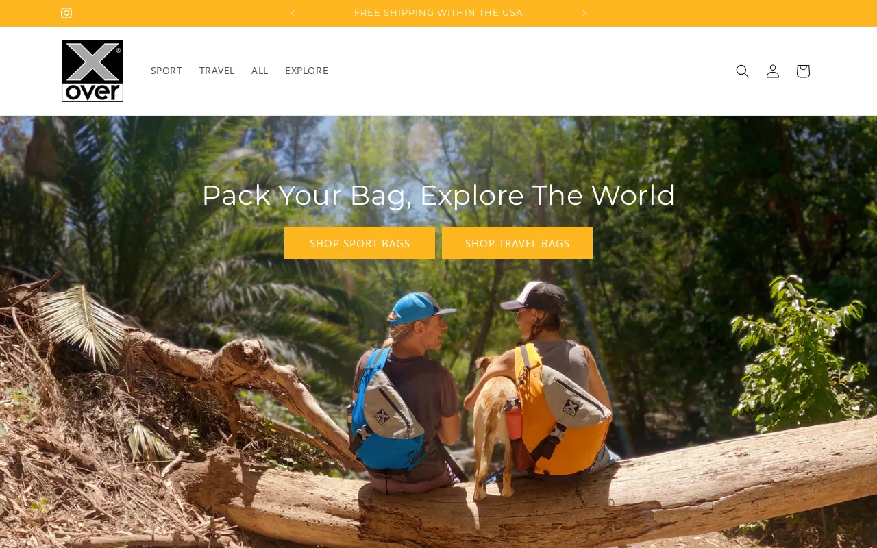 X-OVER USA website screenshot