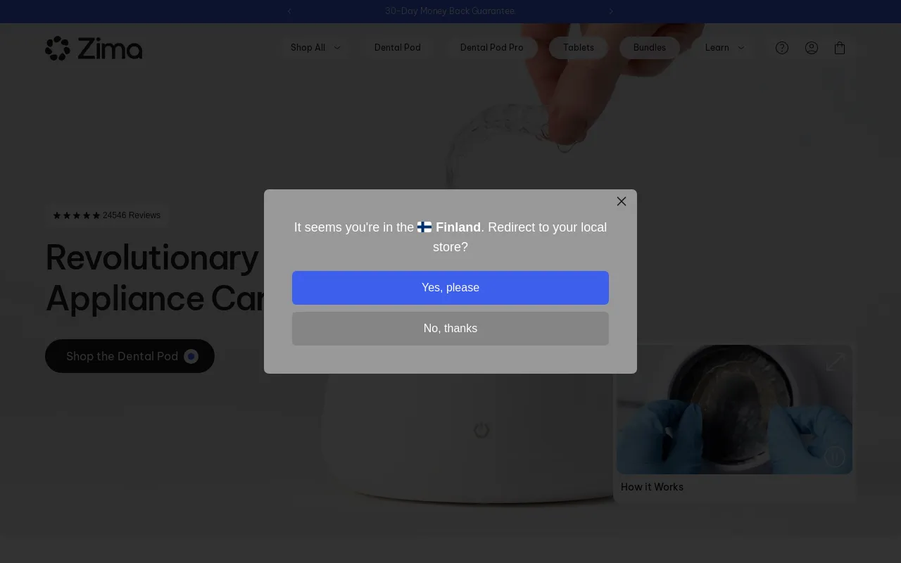 ZIMA Dental UK screenshot