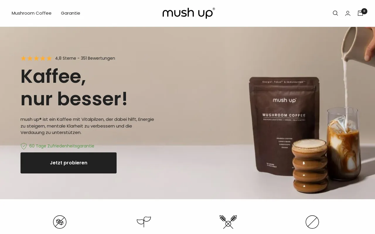 mush up website screenshot