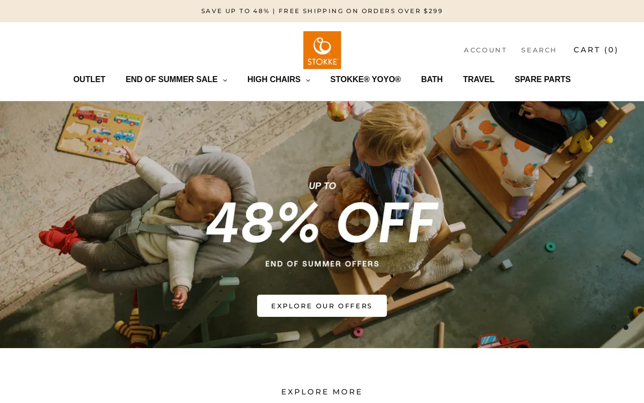 Official Stokke Shop Australia screenshot