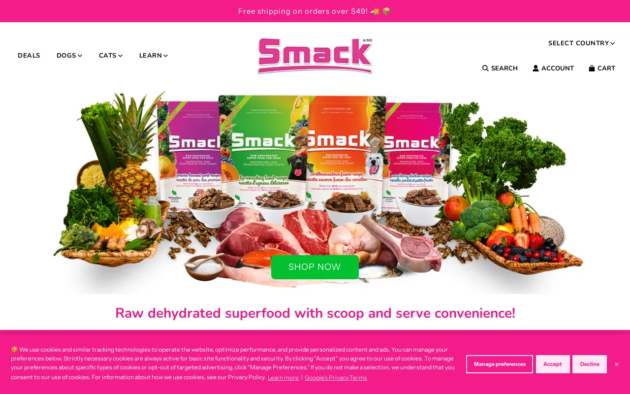 Smack Pet Food screenshot