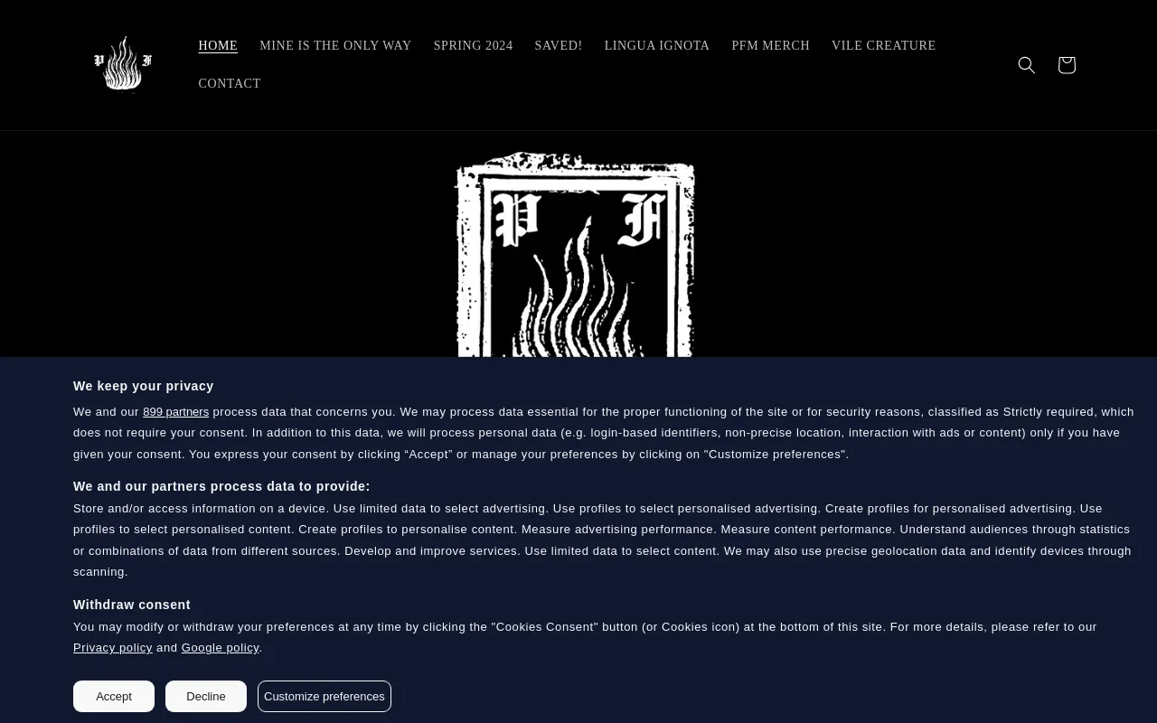 Perpetual Flame Ministries website screenshot