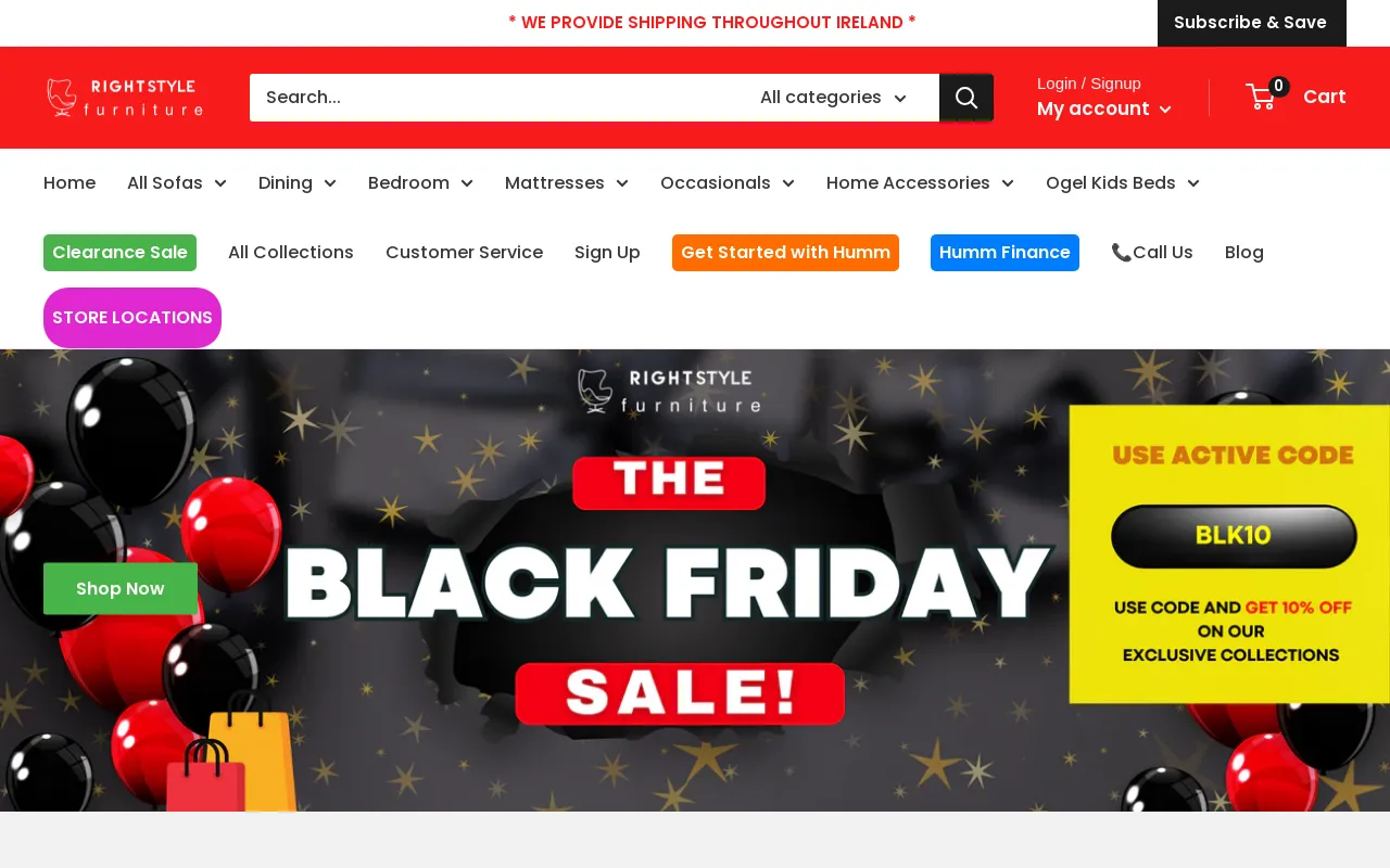 Rightstyle Furniture website screenshot