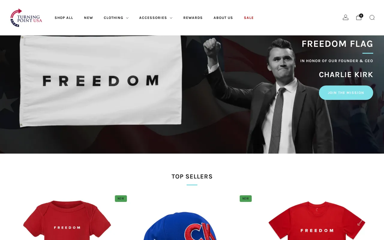 Official TPUSA Merch screenshot