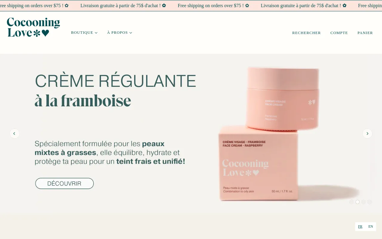 Cocooning Love (Les Produits) inc. screenshot