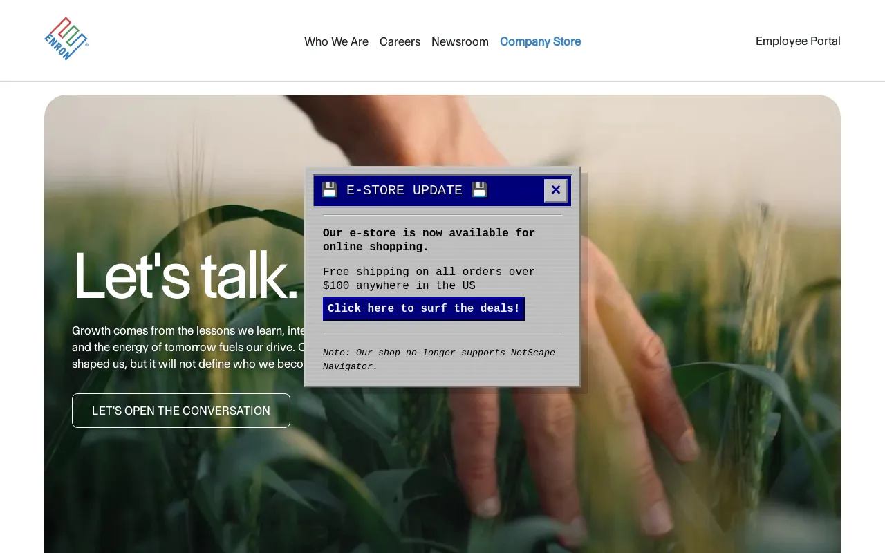 Enron Corporation screenshot