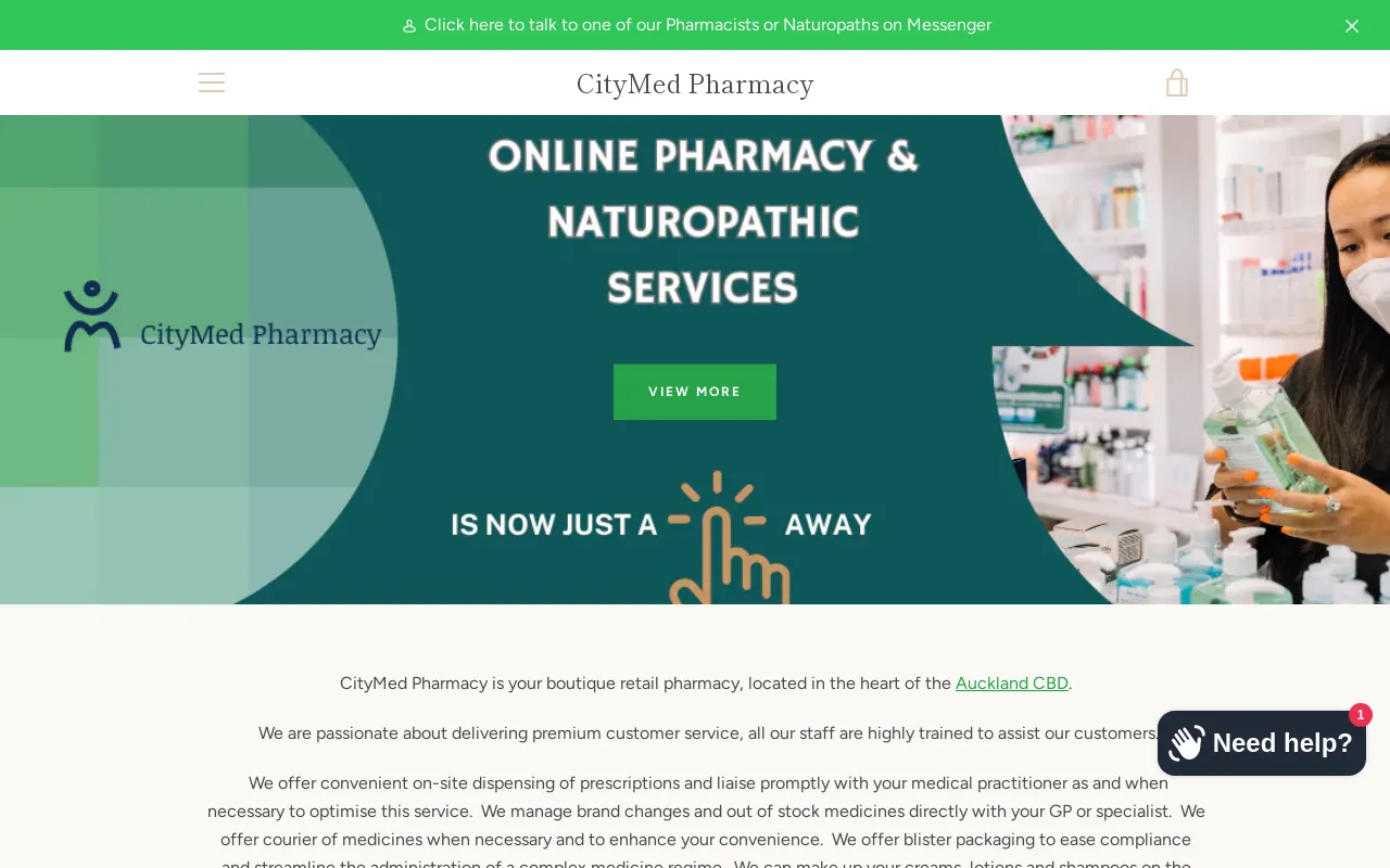 CityMed Pharmacy website screenshot