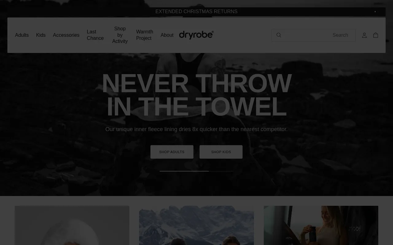 Dryrobe® Europe screenshot