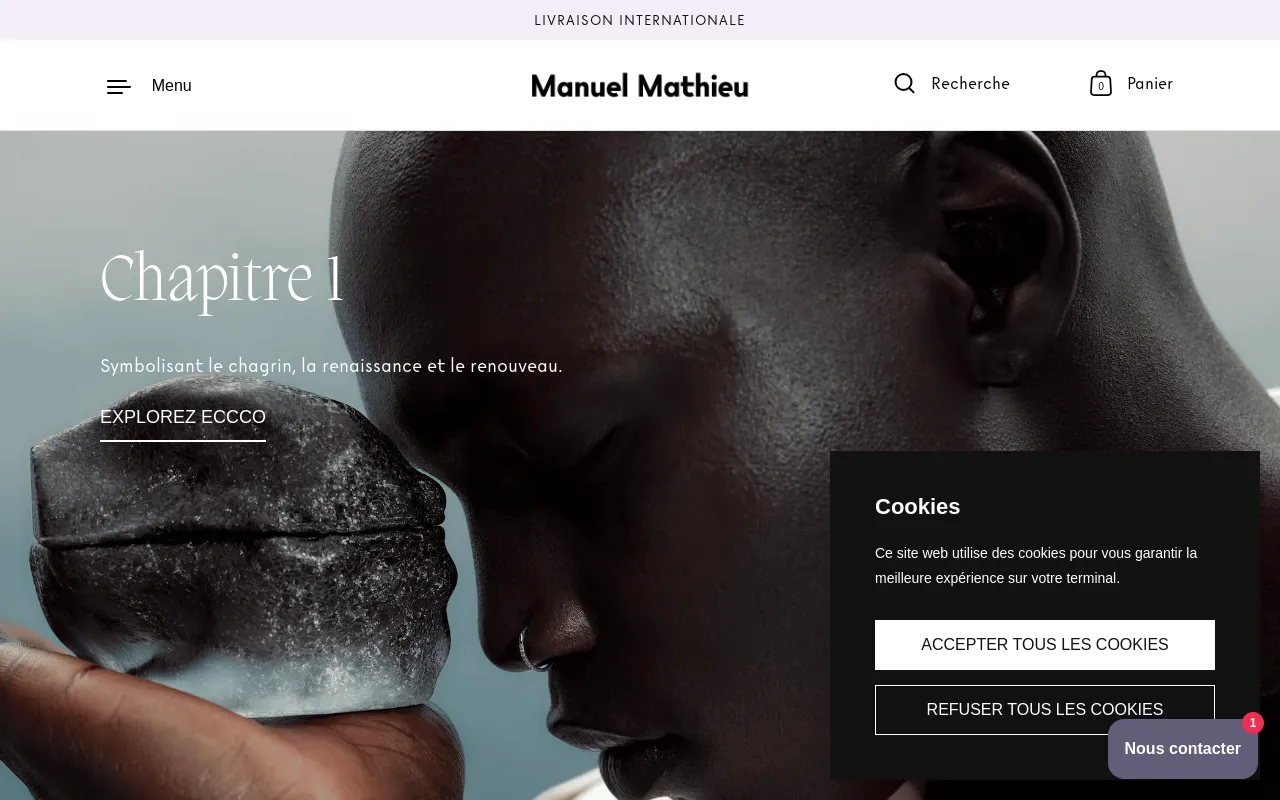 Manuel Mathieu Parfums website screenshot