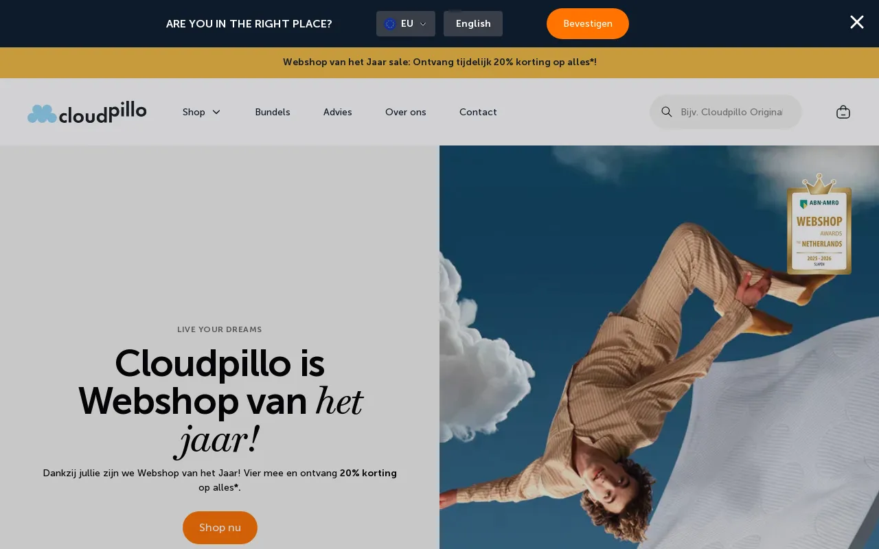 Cloudpillo.nl screenshot