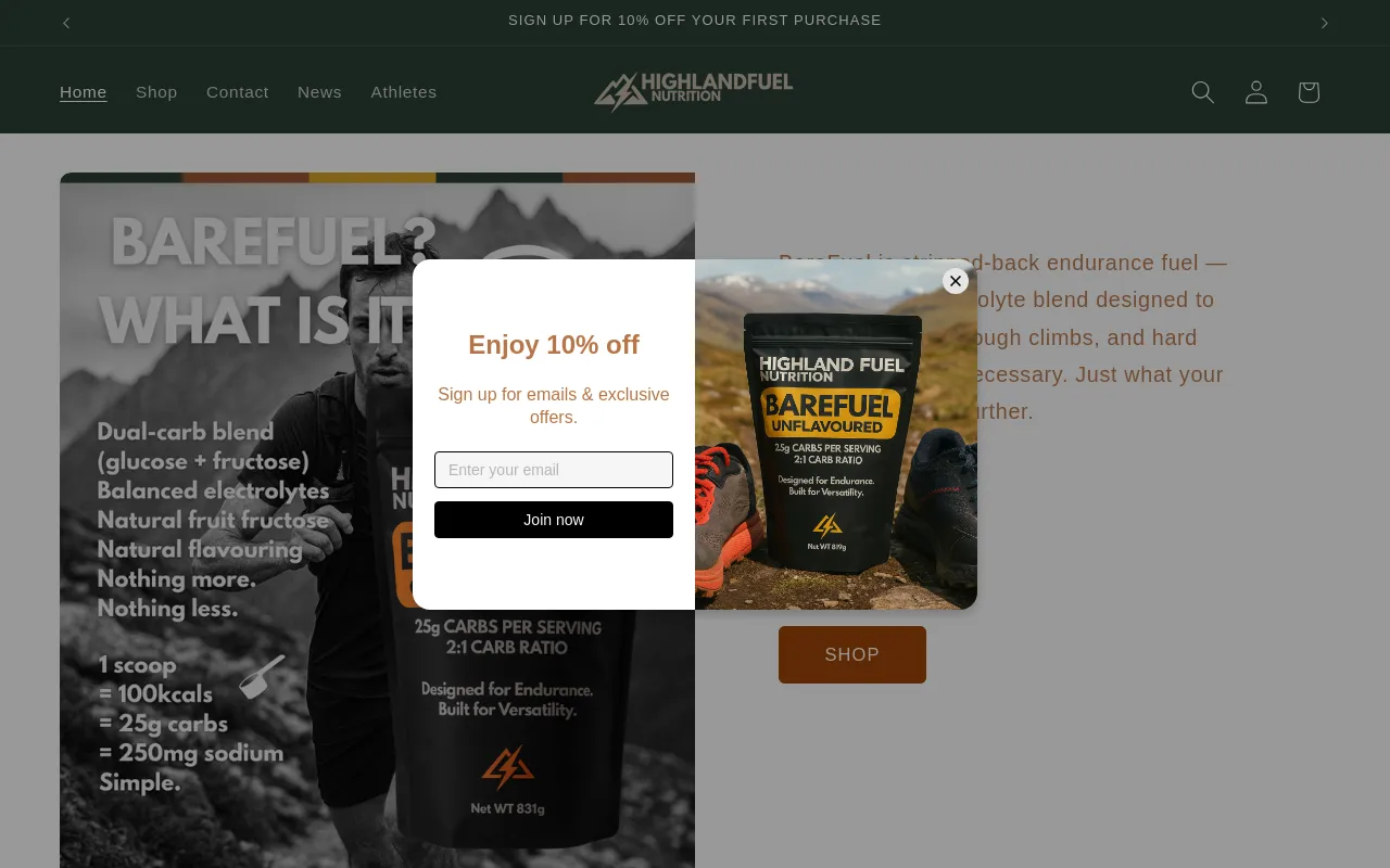 Highland Fuel Nutrition screenshot