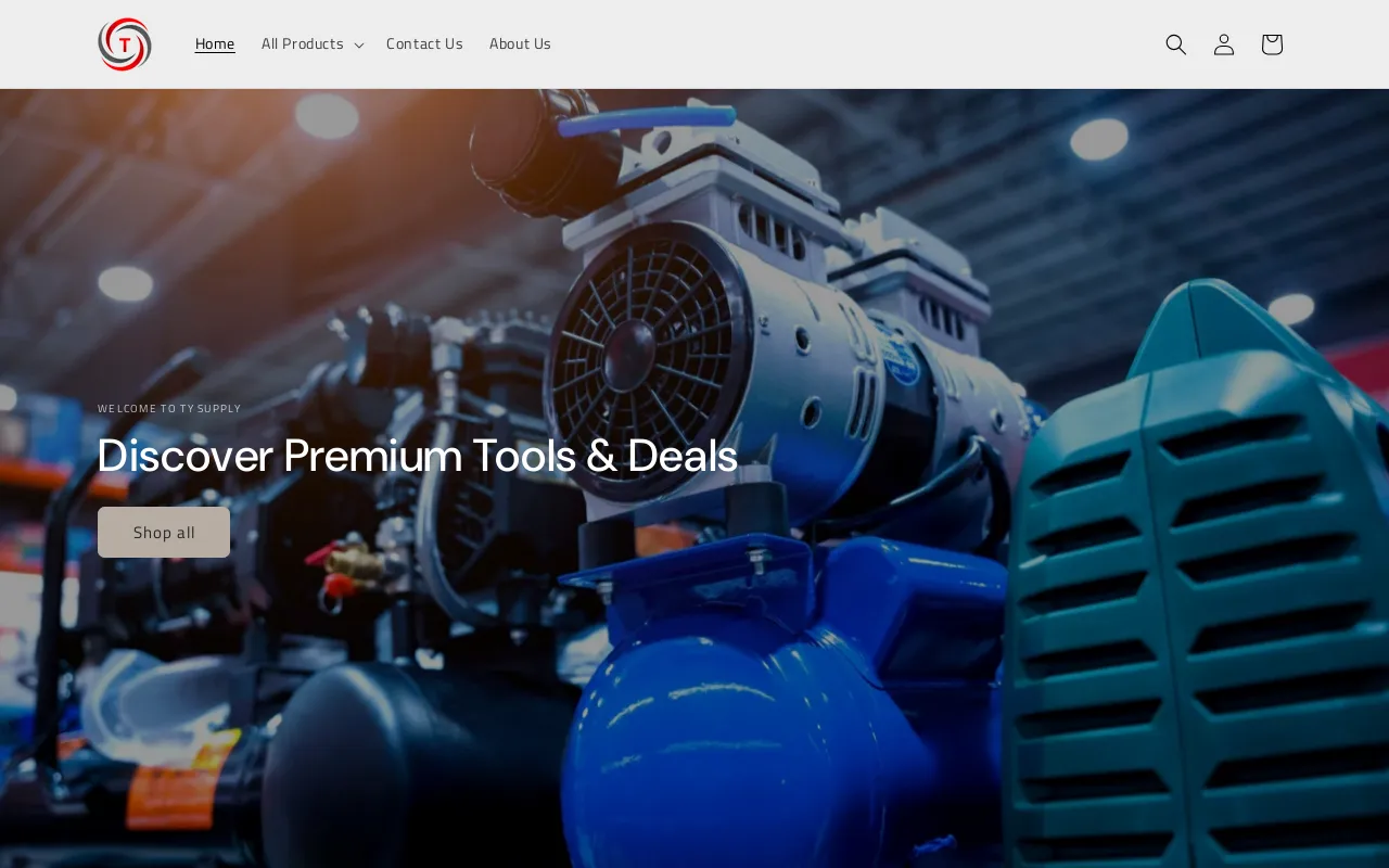 TY Supply website screenshot