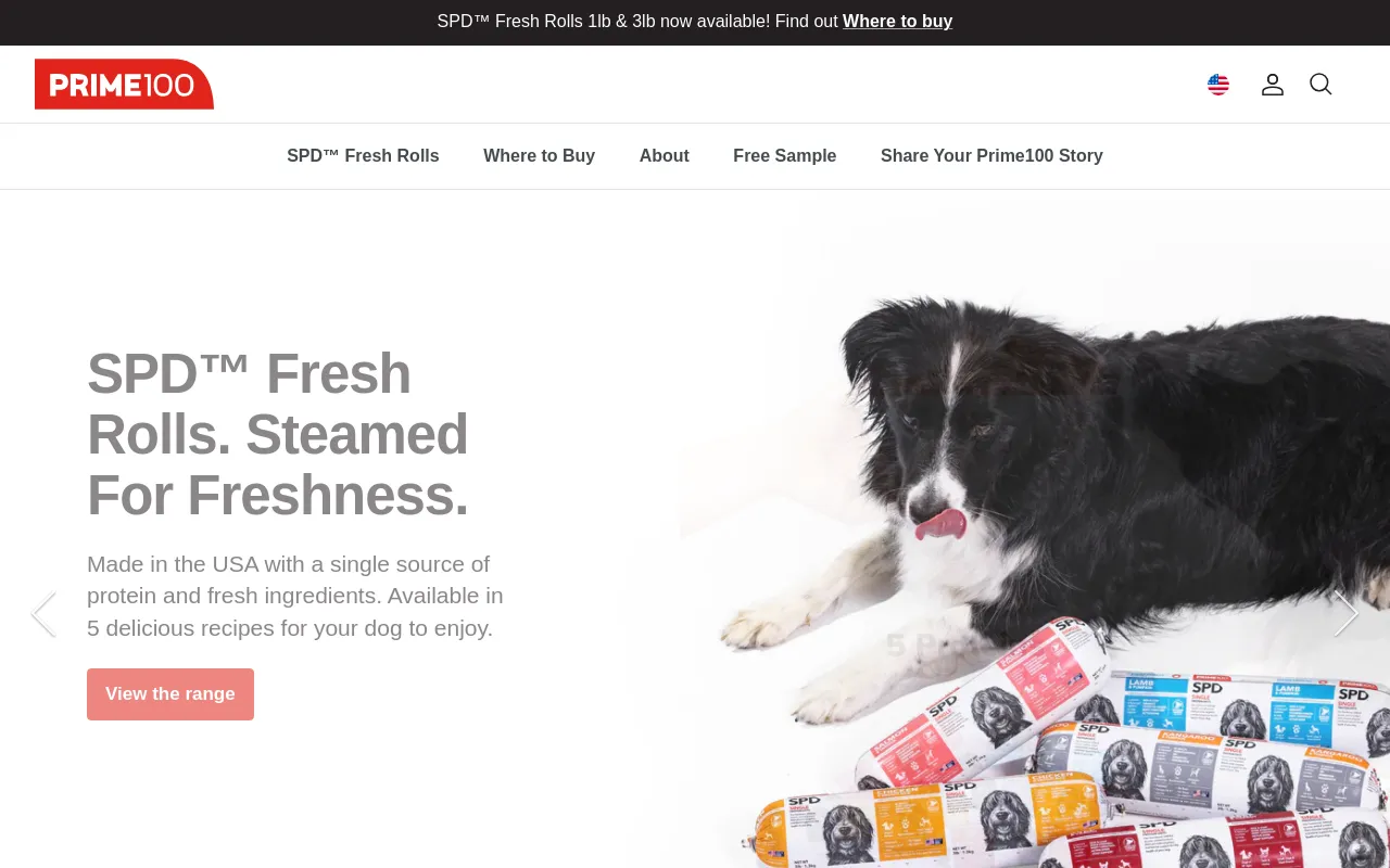 Prime100 USA website screenshot